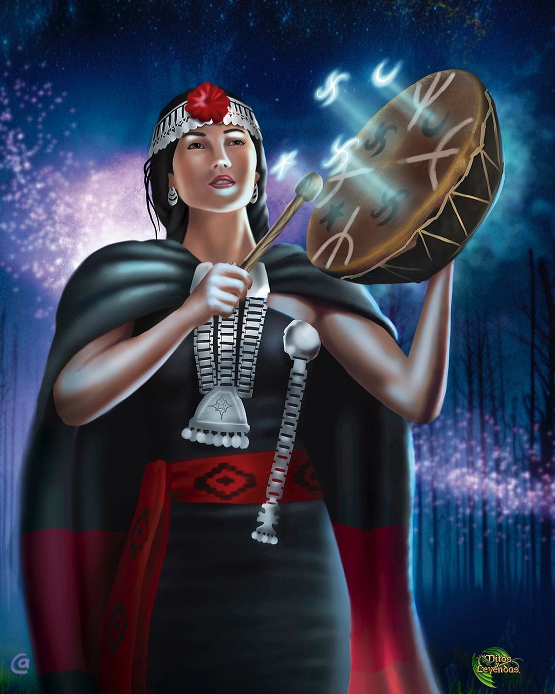 Ilustración de la baraja chaman casi